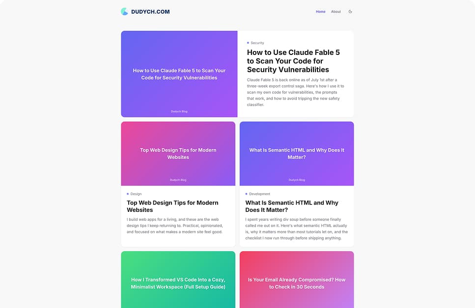 Dudych.com website